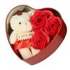 Artificial Flower Gift Box (Red, 3 Piece), Artificial Flora