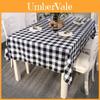 Christmas Tablecloth With Red Black Plaid Fabric For Holiday Home Decor
