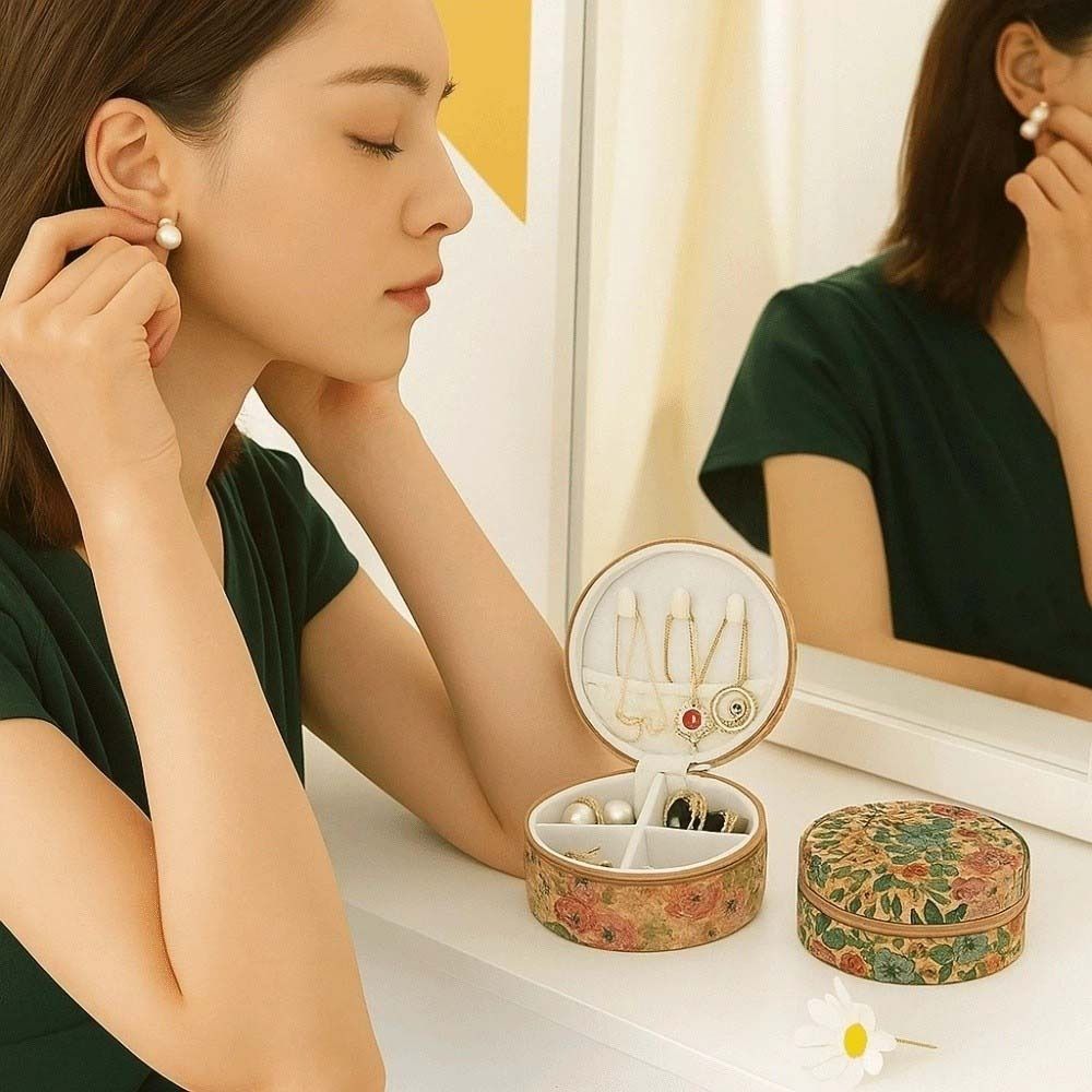 Bohemia Jewelry Storage Box Vintage Earring Organizer Portable Necklace Ring Case Travel