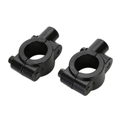 Support de rétroviseur de guidon de moto en aluminium noir, 8 mm, 10 mm, 7/8", adaptateur de fixation, base de serrage universelle