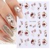 Cotton Flowers Transfer Decals 3D Nail Stickers Gold Leaf Nail Adhesive Sliders Nail Manicure Decorations