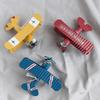 3pcs Airplane Hanging Ornament Retro Decoration Iron Airplane Model for Car Desktop Yellow Red Blue