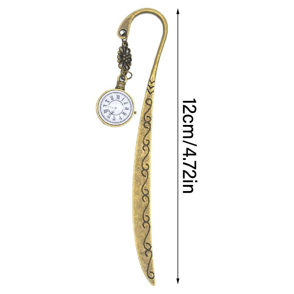 Metal Pocket Watch Bookmark Alloy Metal Page Marker Portable Vintage Bookmark Office
