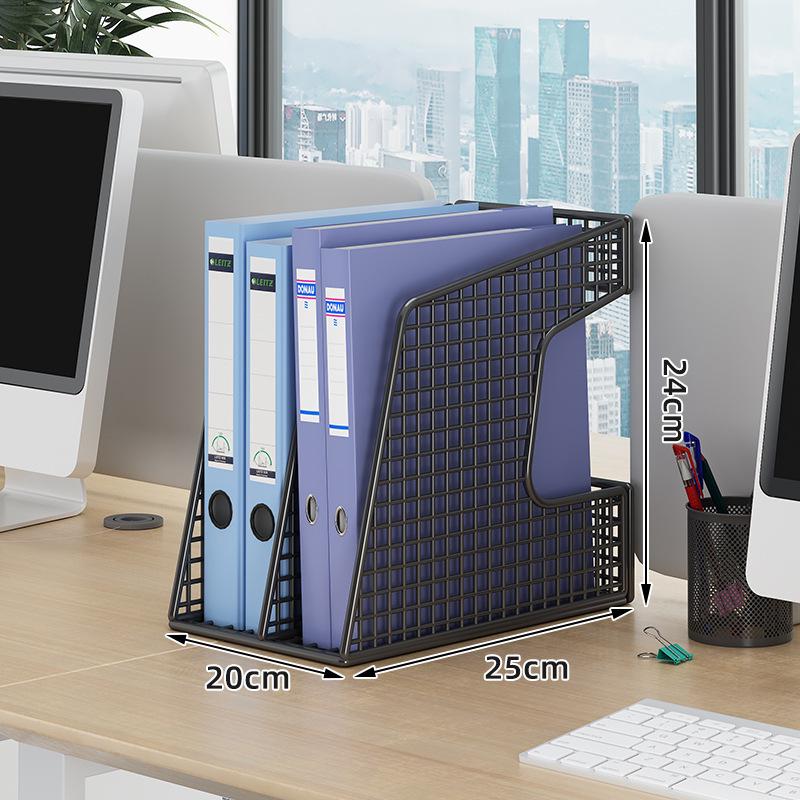 Multi-Layer Desktop Bookshelf Organizer: Large Capacity File and Paper Storage Rack