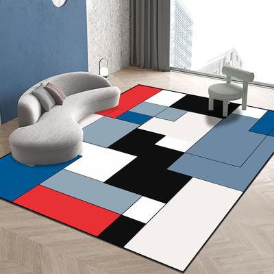 Nowoczesne Dywany Luksusowe Lekkie do Salonu Dekoracja Geometryczna Wielokolorowy Dywan Dywaniki Pod Sofę Domową Dekoracja Sypialni Miękka Mata