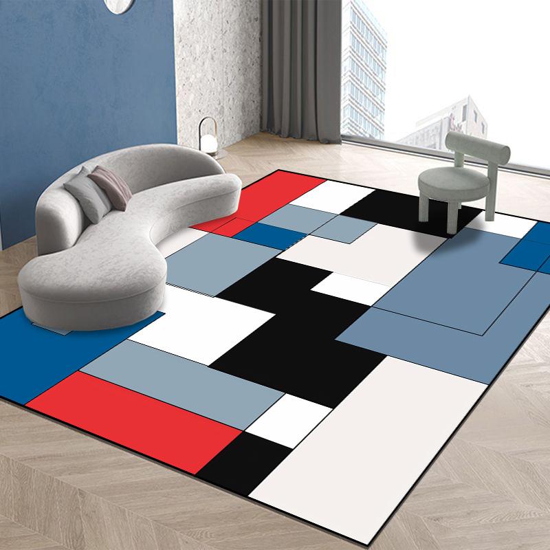 

Modern Light Luxury Carpets for Living Room Geometric Decor Multicolored Rug Home Sofa Area Rugs Bedroom Decoration Soft Mat 60*90cm