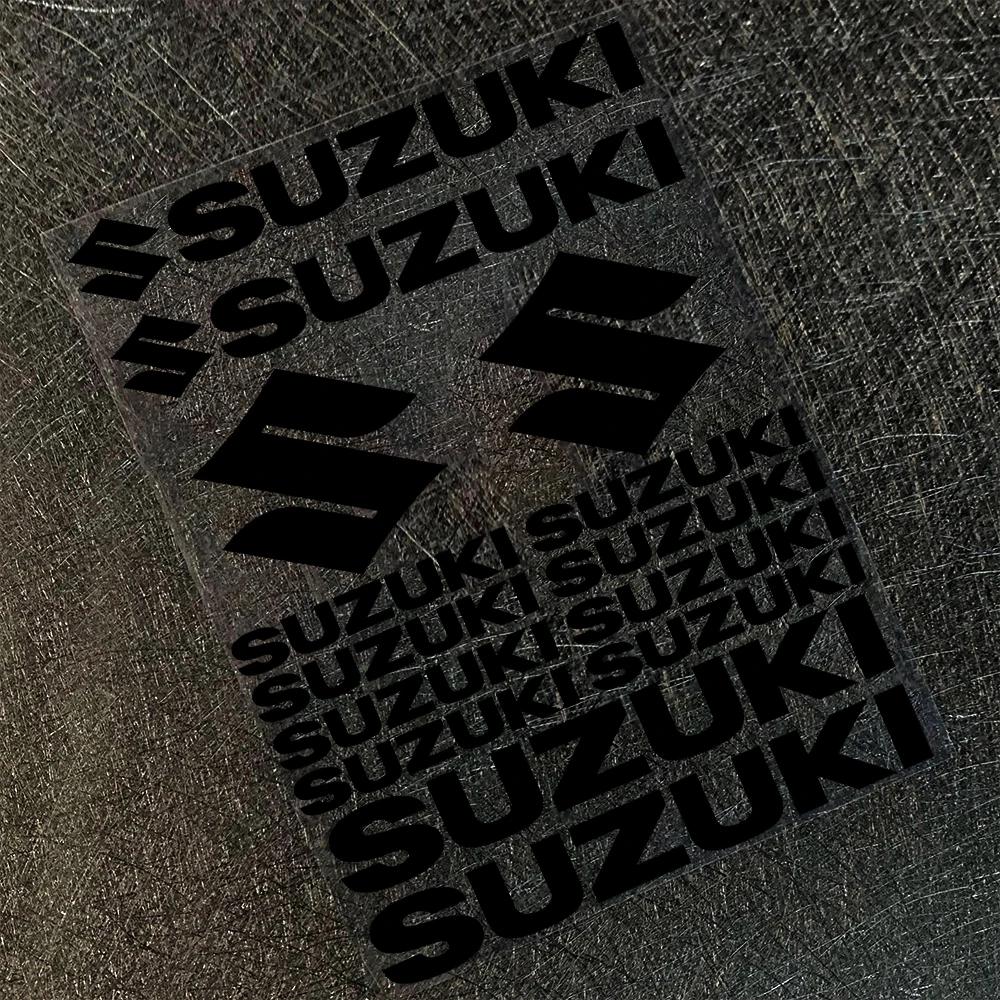 Motorcycle Decorative Sticker for Suzuki English Letter Logo Waterproof Reflective Decal Tank Logo Set Helmet Emblem Vinyl Kit