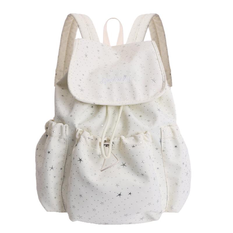 Schoolbag Japanese new girls shoulder back fashion Korean version polka dot summer high-end travel handbag schoolbag backpack