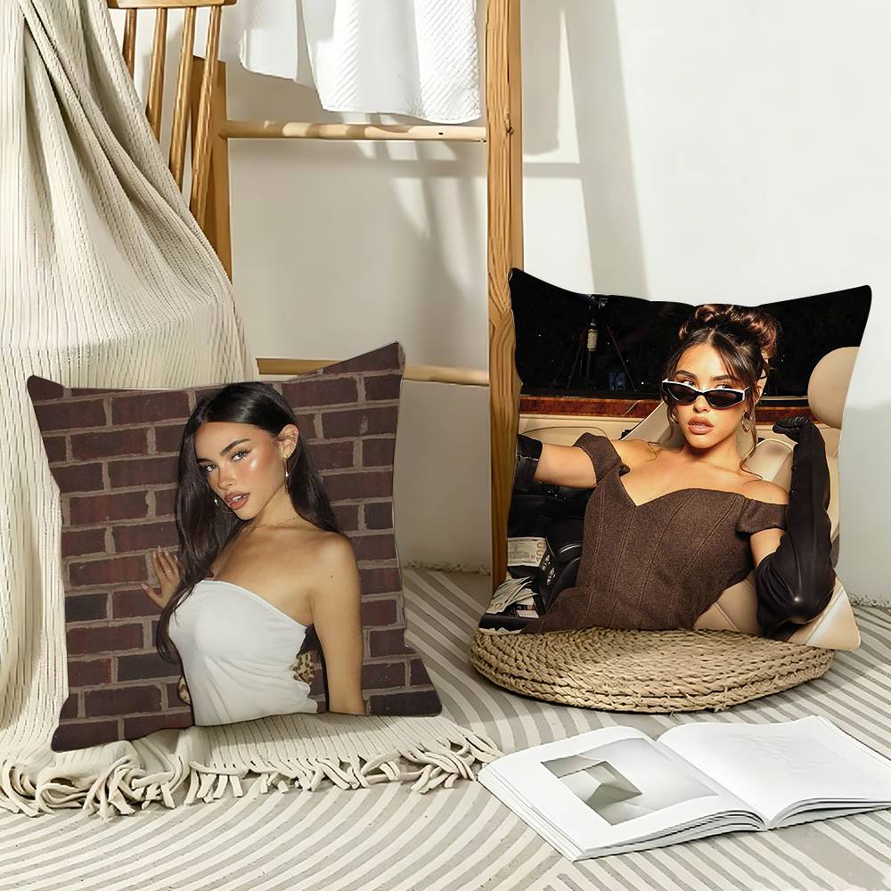 COOL SINGER MMadison Beer Pillow Case Pattern Printed Pillowcase For Living Room Sofa Cushion Cover