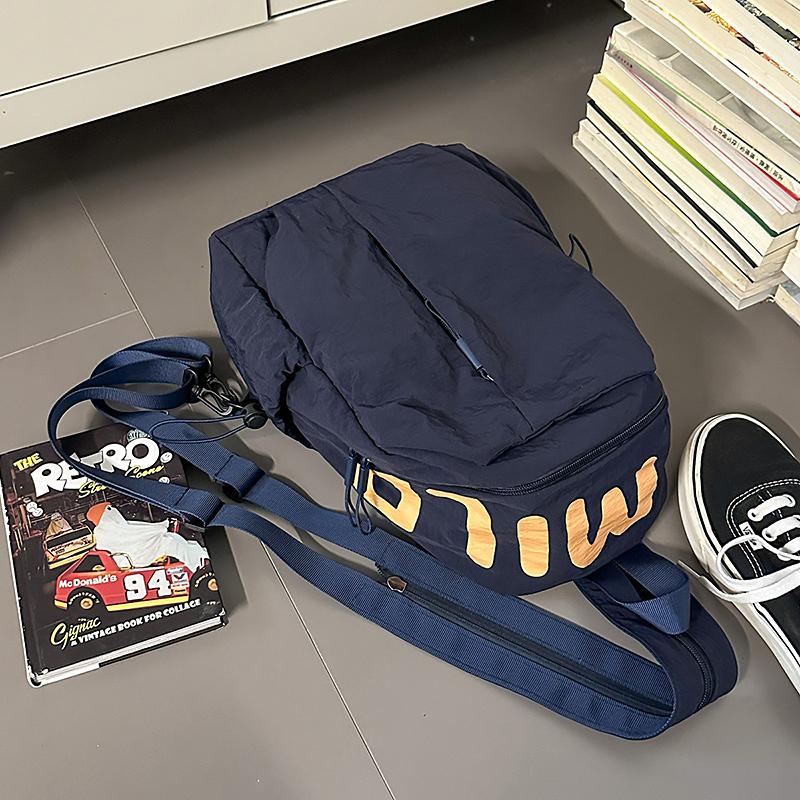 

Lightweight Backpack High School Students Schoolbag Women Large Capacity Backpack Small темно-синий