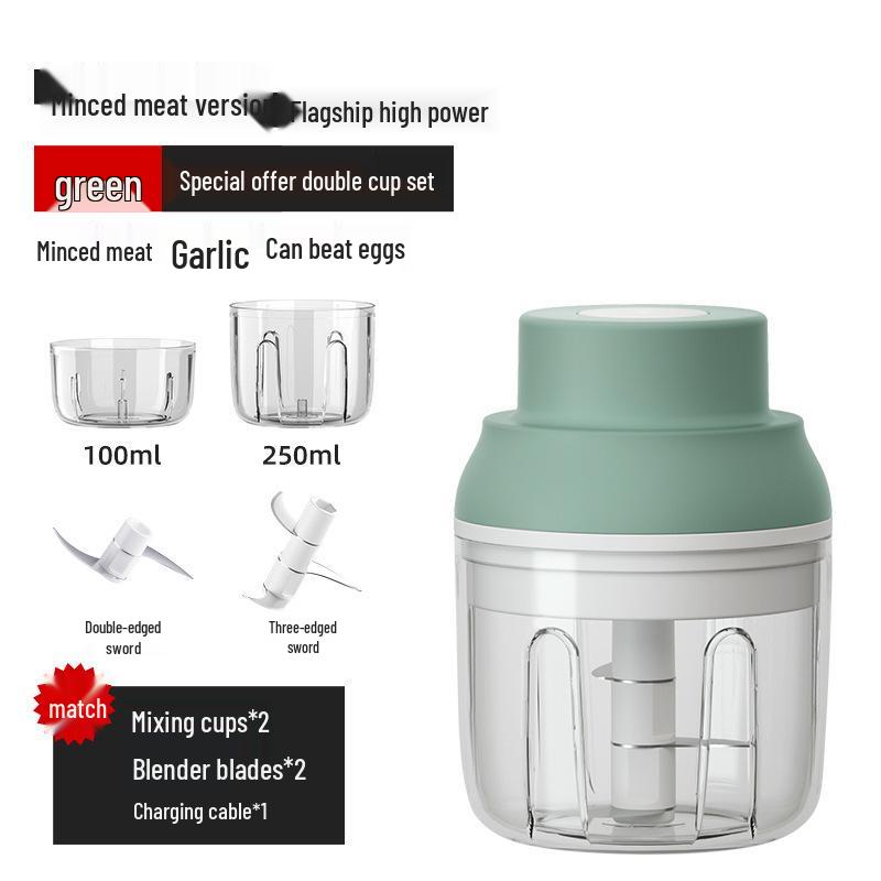 Electric Garlic Chopper & Meat Grinder: Garlic Press, Crusher, Masher, Mixer, Automatic Household Tool.