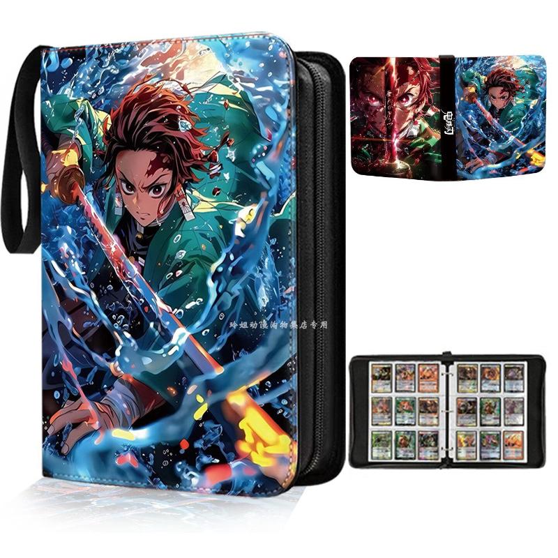 400PCS/900PCS Anime Cartoon  Blade 49 Grid Loose Leaf Zipper Peripheral Card Collection Book Children's Toys