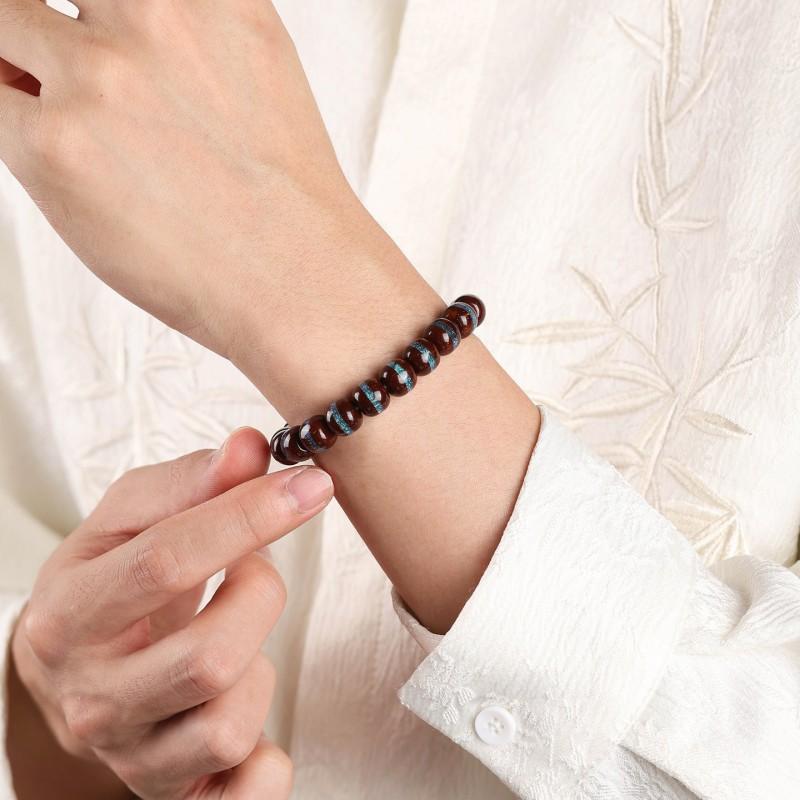 High Quality Gold Rat Bodhi Bracelet Natural Polished Carved Bucket Bead Men Women Jewelry
