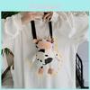 New Fashion Plush Shoulder Bag For Women Cute Cow Pattern Pink Color Small Size