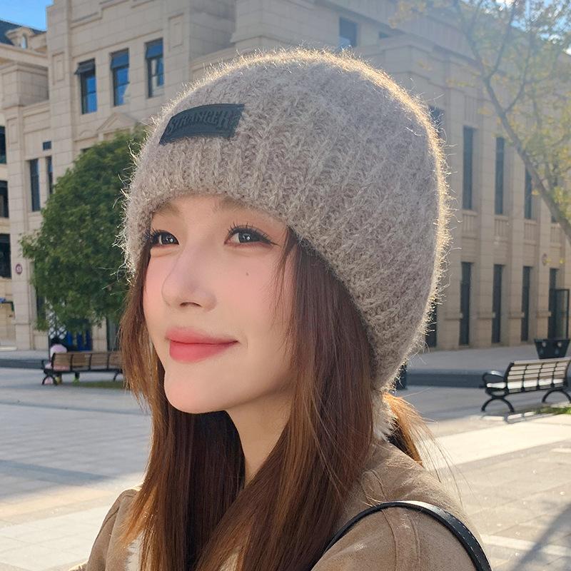 Ear Protection Wool Hat Women's Autumn and Winter Plush Hat Warm Knitted Hat Winter Hats for Women, Beanies for Women, Hats for Women Winter