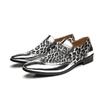 NEW High Quality Retro Men Formal Shiny Leopard Grain Leather Dress Pointed Toe Business Oxford Shoes Wedding Party Footwear