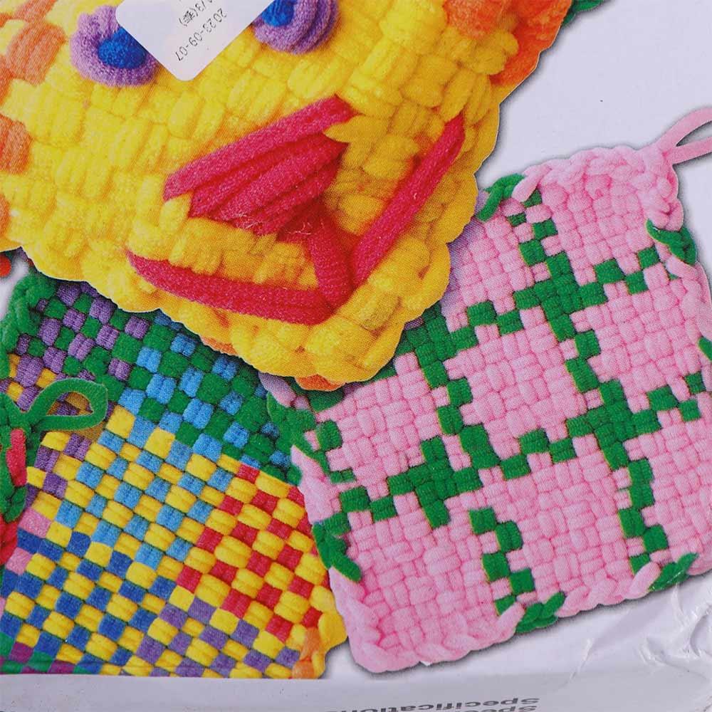 Handcraft Pot Holder Loom Knitting Kits Loom Frame Rope Ring Weaving Potholder Loops Crafts Kit Elastic Knitting
