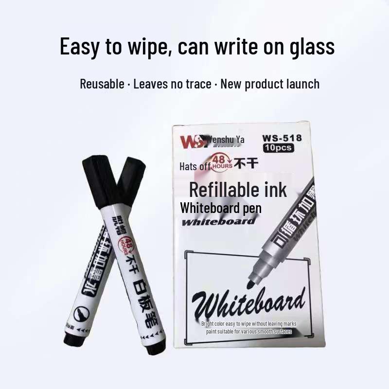 

Non-Toxic Erasable Whiteboard Markers for Kids - Black, Red, Blue червоний