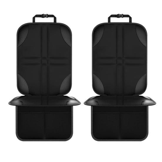 Child Car Seat Protector with Mesh Pocket Non-Slip Backing Waterproof Stain Resistant Thick Padding Baby Car Seat Cover