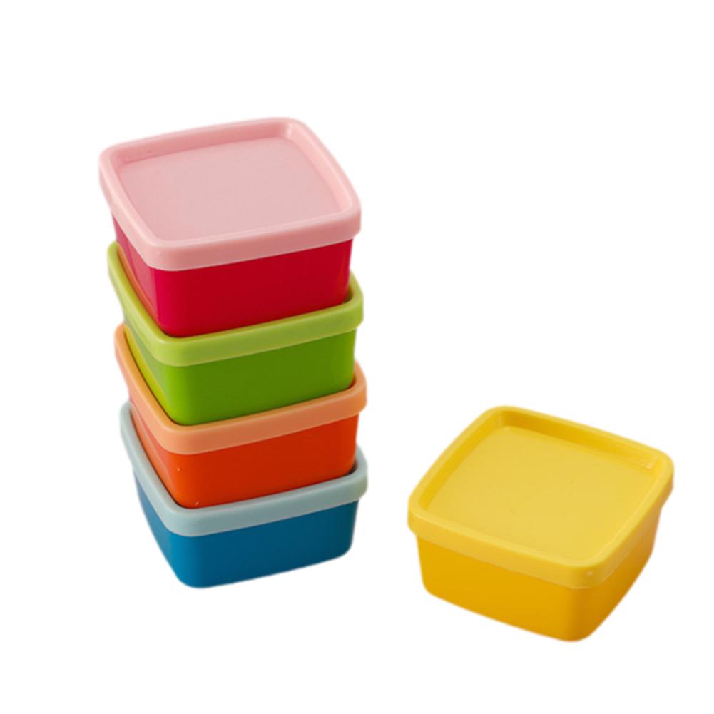 Rainbow Colored Nut Snack Storage Box Desktop Mini Storage Jam Seasoning Box Kitchen Storage Bo S0H9