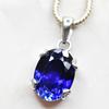 CERTIFIED Oval Blue Tanzanite 20Ct 925 Sterling Silver Natural Pendant Free Gift