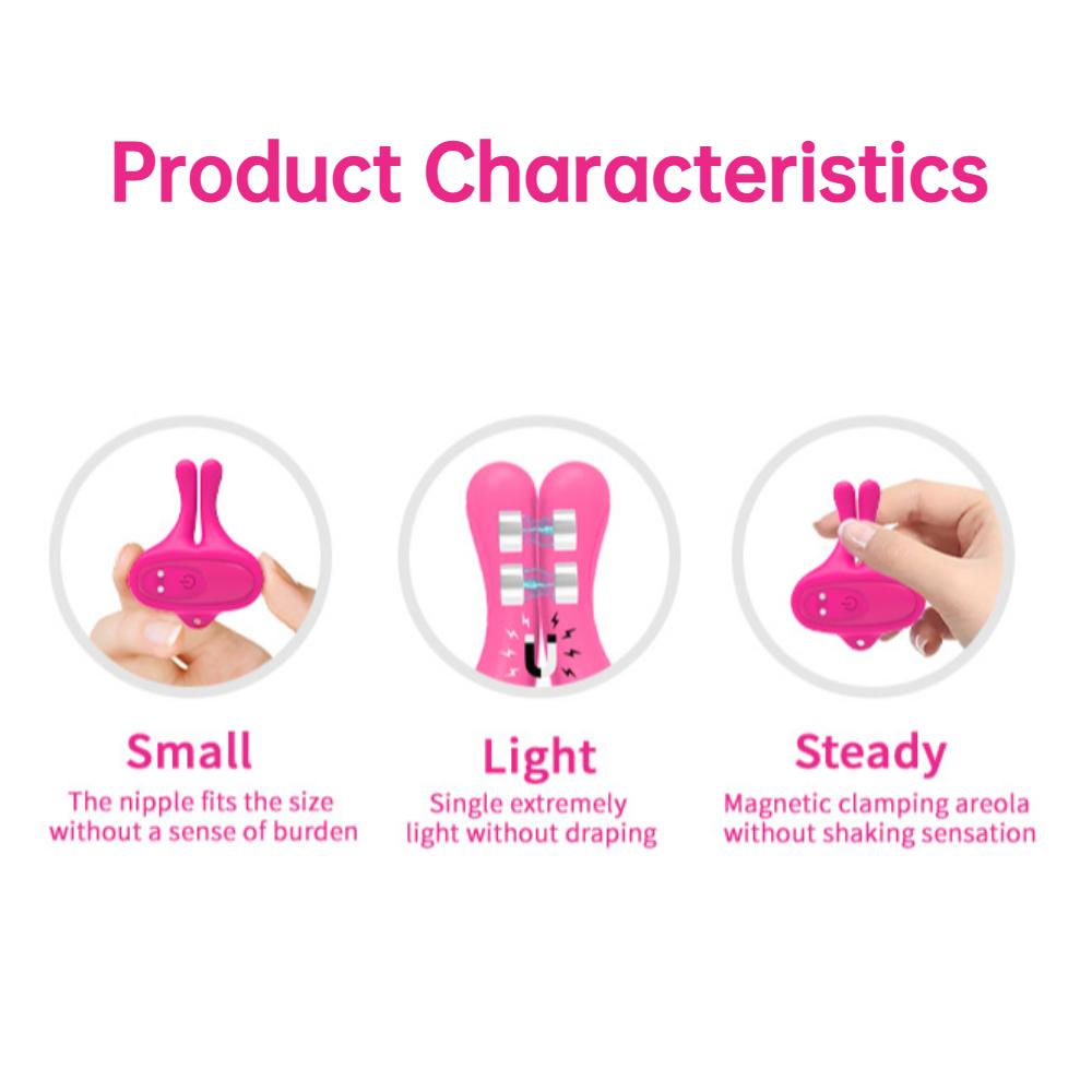 Vibrating Nipple Clamps Vibrator 9 Vibration Modes Magnetic Nipple Stimulation BDSM Adult Sex Toys for Women Couples Pleasure