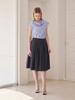 Koes Cotton Flare Skirt_Navy