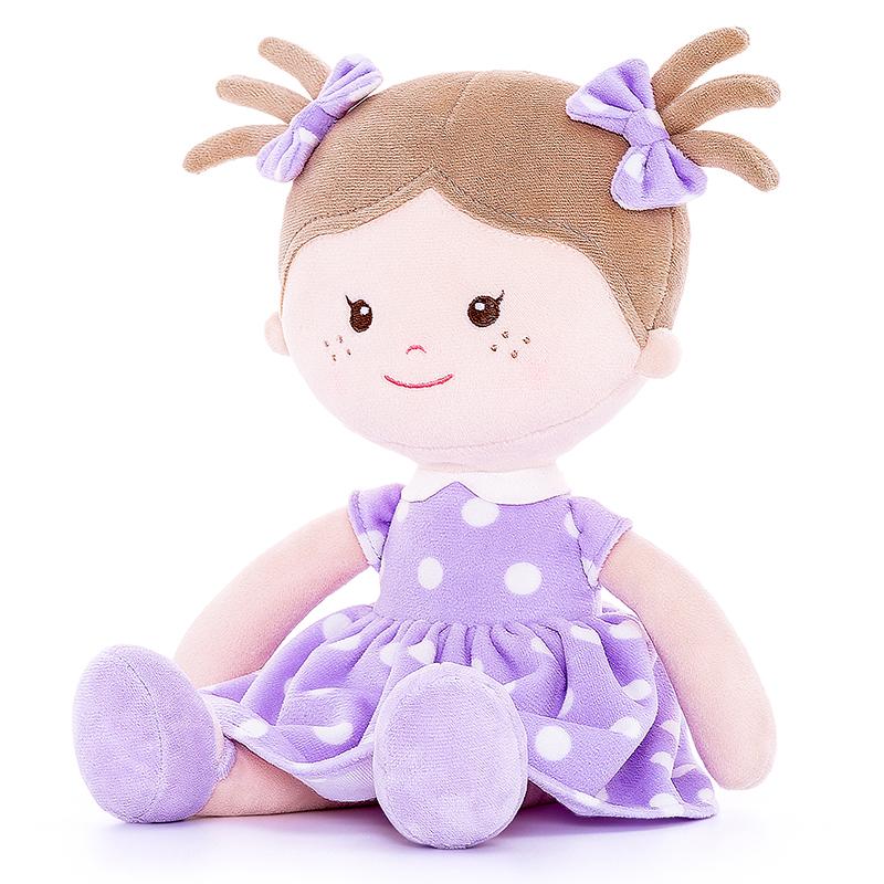 Plush Baby Doll Baby Girl Gifts Milly Polka Dot Series for Baby's First Birthday Gift 30cm