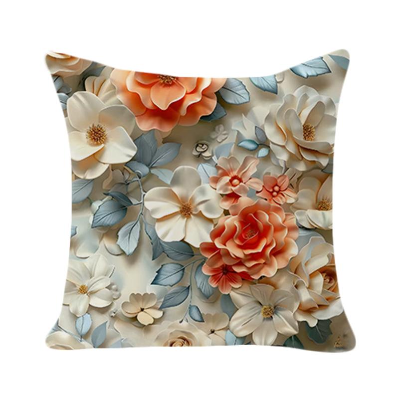 3D Colorful Plant Printing Pillow Cover Fashion Home Sofa Cushion Cover Printing