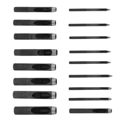 17Pcs Hollow Leather Hole Puncher Round Hole Punches Leather Hole Punching Tool for Watch Band Belt Straps Shoe Canvas