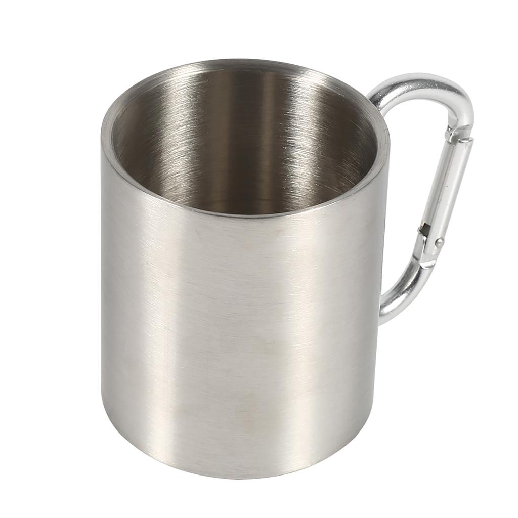 Edelstahl Tragbecher Reise Camping Wandern Outdoor-Sportarten Wasserbecher mit Griff