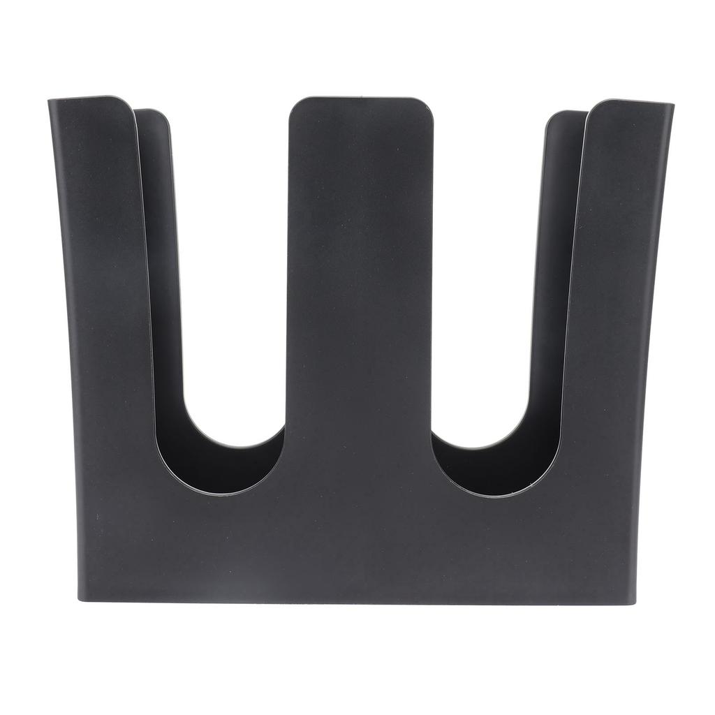 Cup and Lid Holder Plastic Straight 2 Compartments Black Paper Cup Holder Organizer for Disposable Cup Tea Shop