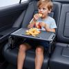 Quick Setups 3 Section Auto Table Space Saving Strong Surfaces Sturdy Vehicle Mounted Tray Collapsible for Snacks Laptop