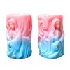 Flexible Silicone Mold Handmade Scented Candle Mould Embossed Cylinder Soap Jewelry Mold Home Decoration Mold