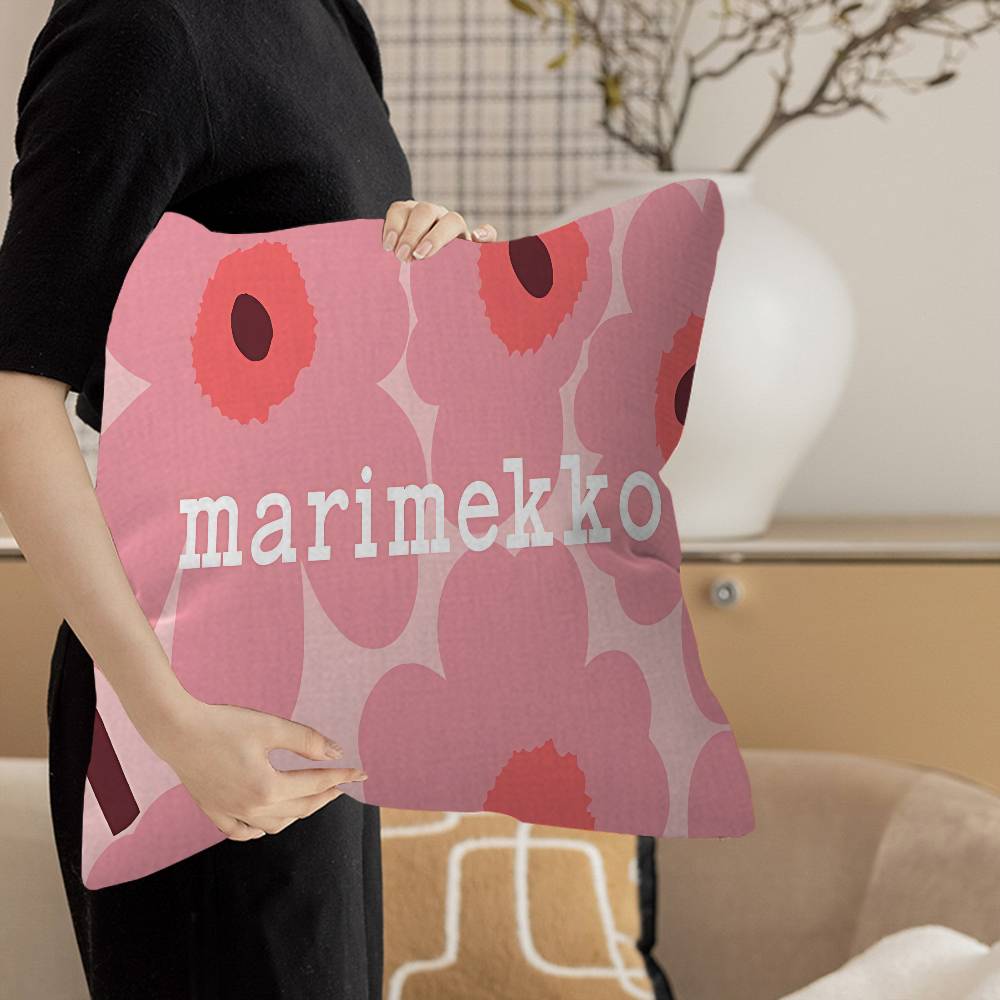 Marimekko-U-Unikko Blumen Kissen Geschenke Heimbüro Einrichtung Schlafzimmer Sofa Auto Kissenbezug Hülle 45X45cm