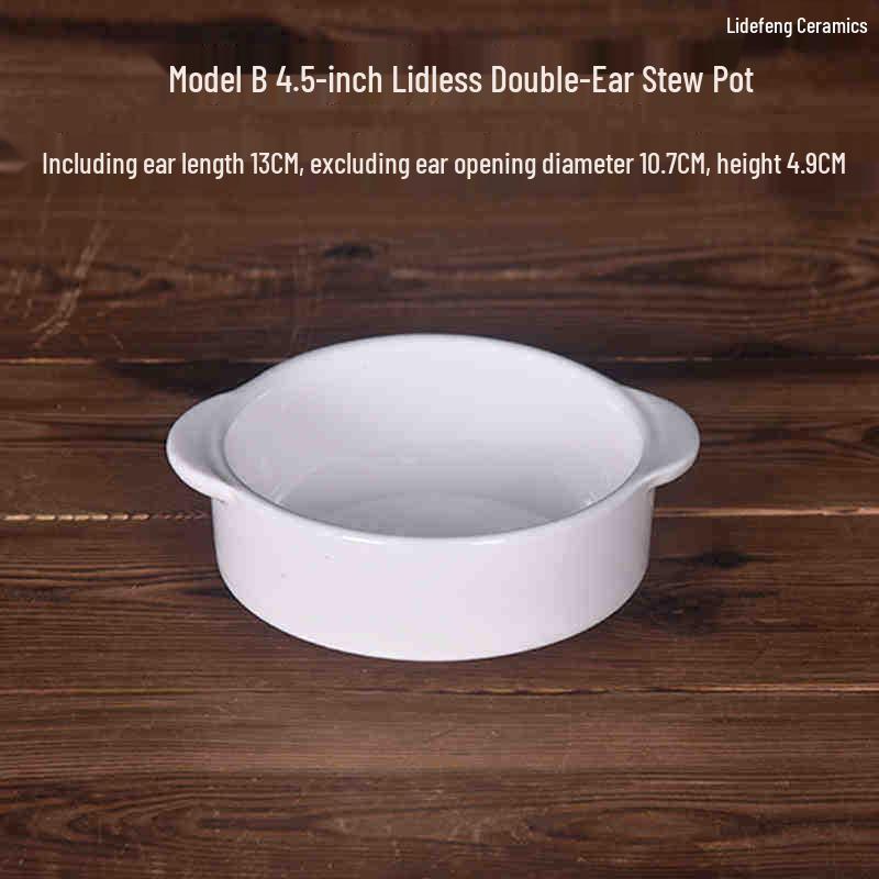 

Double-Handled Ceramic Stew and Soup Pot with Lid – Ideal for Seasoning, Guilingao, Steaming, Desserts, and Steamed Eggs