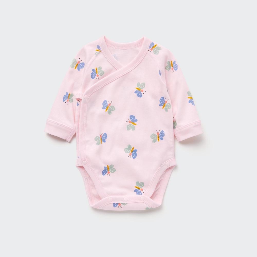 

UNIQLO ЯПОНИЯ Боди Joy of Print с длинными рукавами и вырезом спереди