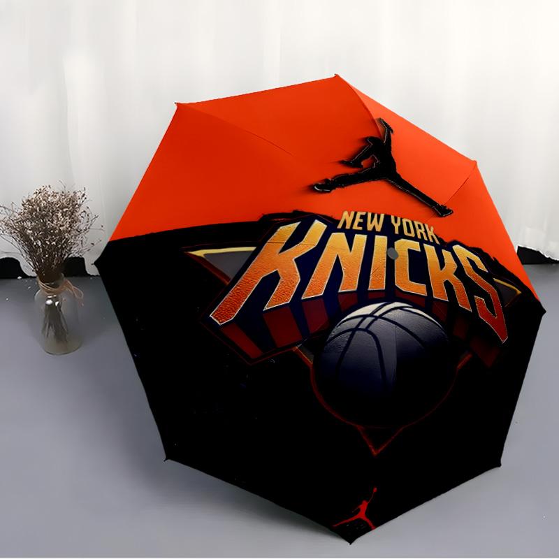 1pc New York Knicks Umbrella, Sun Protection, And UV Shielding. It Has Eight Sturdy Ribs for Outdoor Use And Perfect As a Holiday Gift