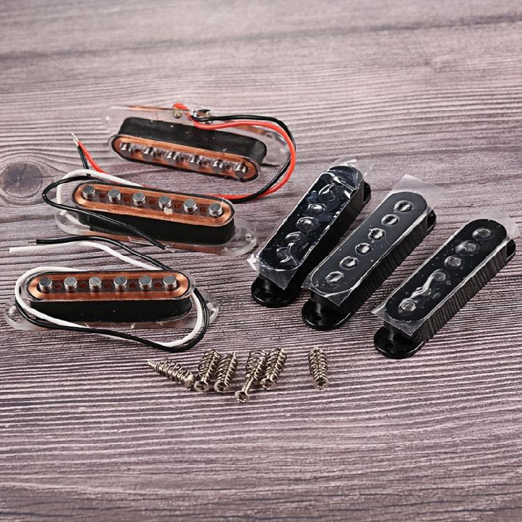 3Pcs Electric Guitar Pickup Replacement Neck/Middle/Bridge Single Coil Guitar Pickups with Screws and Springs Enduring