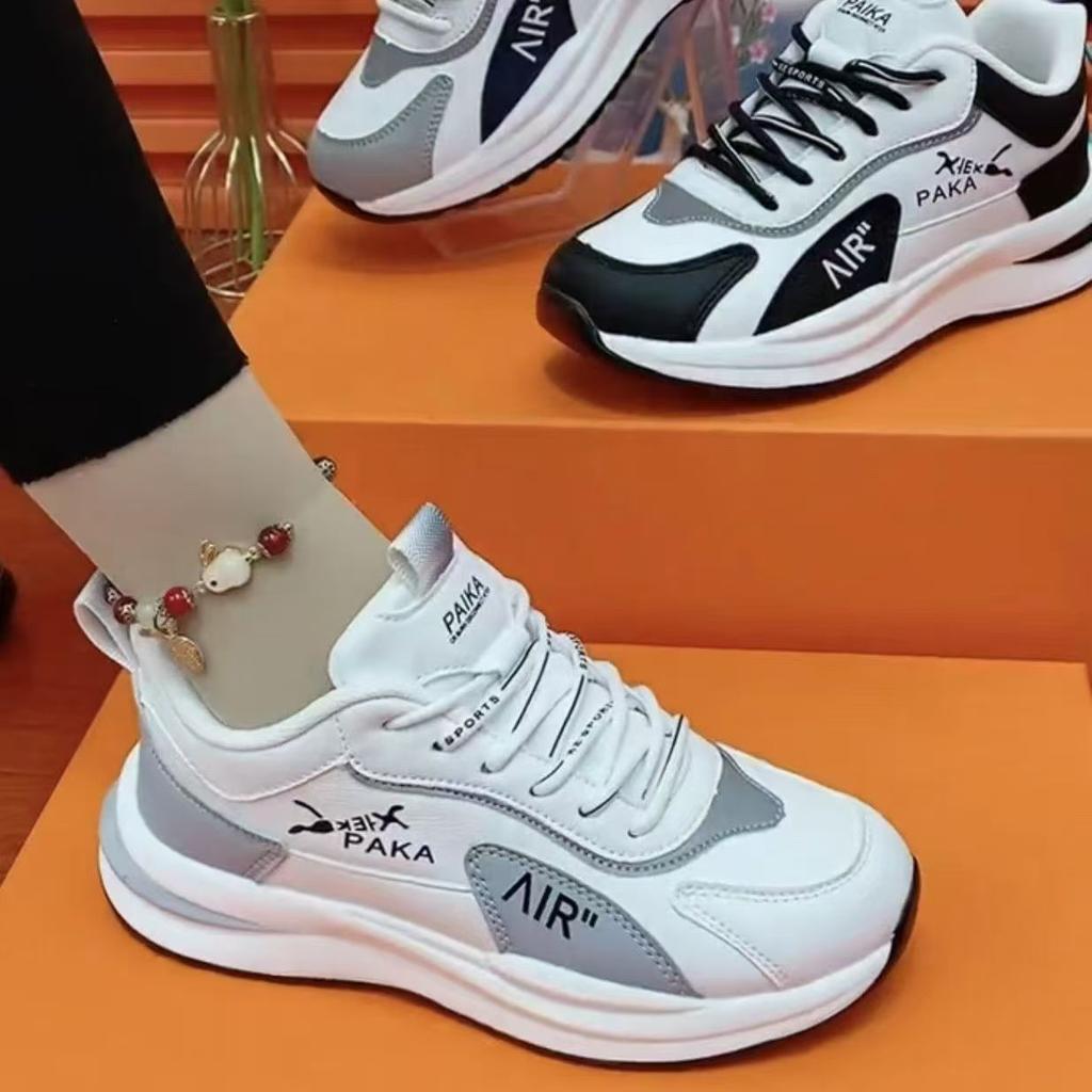 Sneakers spring and autumn new unisex couple dad shoes women's leather breathable soft-soled casual shoes women