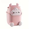 Little Monster Trash Can 12 Months Old Small Monster Trash Can Exquisite Craftsmanship Cute Shape with Lid for Bedroom Living Room Practical