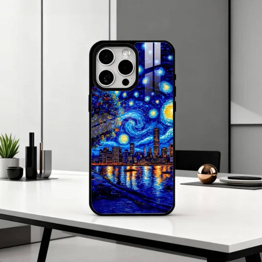 V-Van G-Gogh The Starry Night   Phone Case For iPhone17,16,15,14,13,12,11 Plus,Pro Max Magnetic For Magsafe Wireless Charging