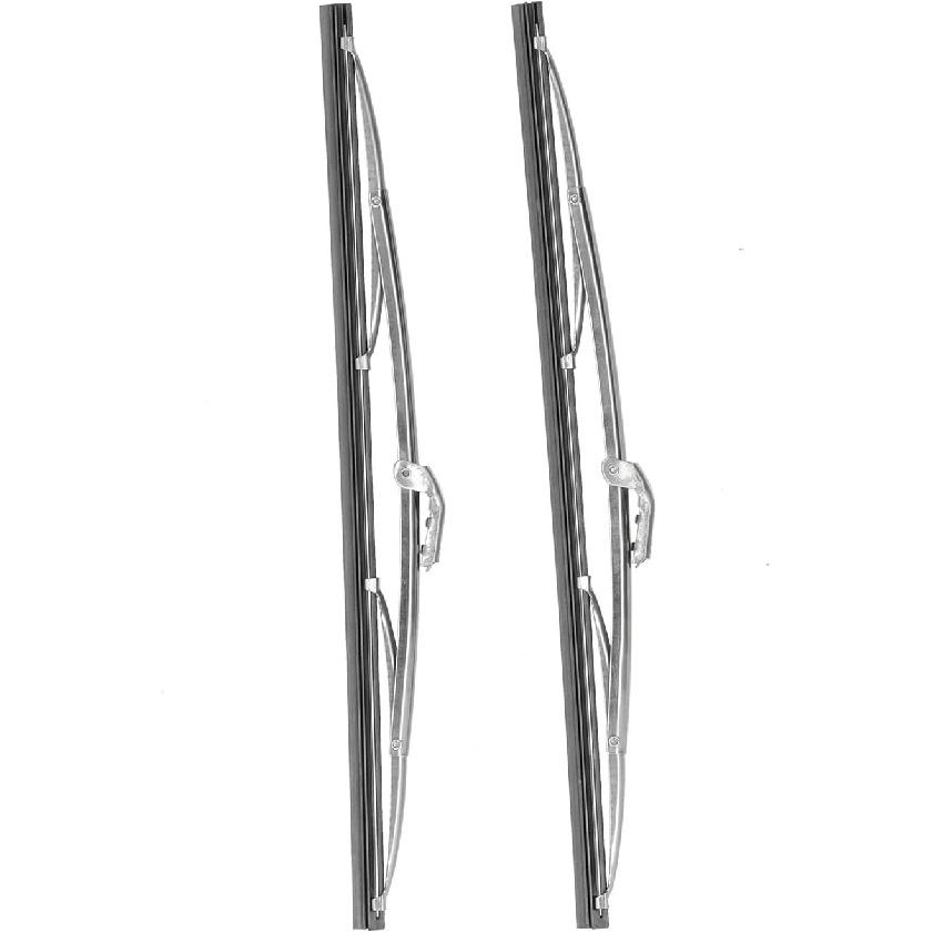 

Universal Car Front Windshield Wiper Blades Stainless Steel Polished Silver
