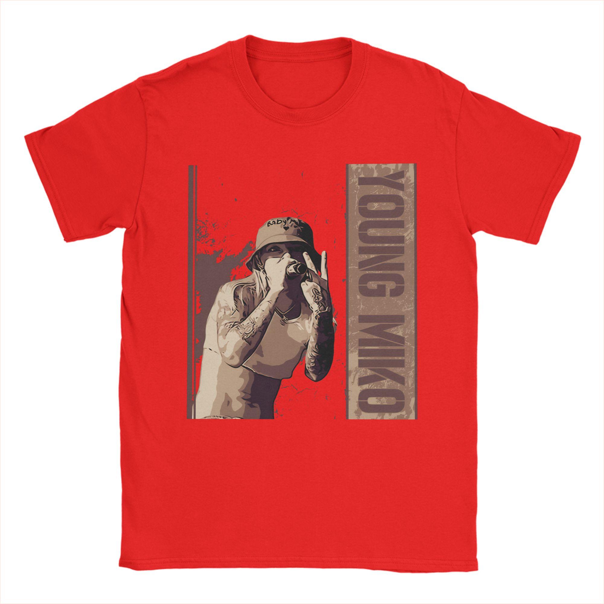

Vintage T Shirt Summer Young Miko Fashion TShirts Pure Cotton Tshirt for Men Y2K Fun Plus Size Short Sleeve Clothing S