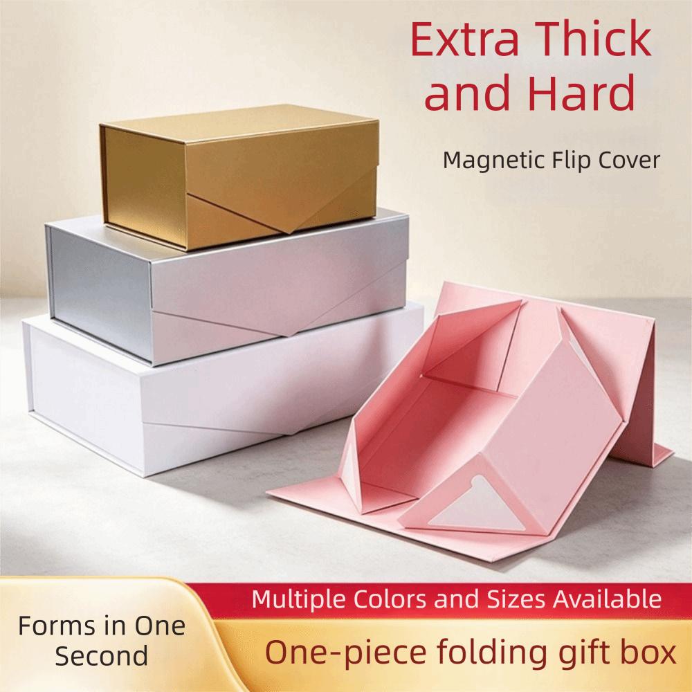 Thick Magnetic Gift Box Foldable Clamshell Presents Box Paper Packaging Box Folding Gift Box Party