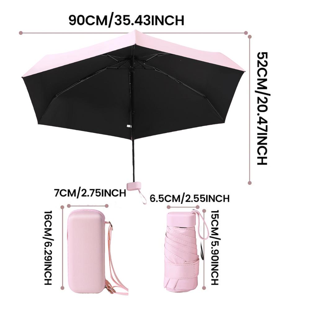 Sun Shade Umbrella Outdoor Portable Upf 50 Small Lightweight & Tiny Umbrella Mini Waterproof Umbrella Travel-Ready Open Diameter