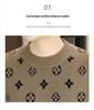 2025 European Trendy Men's Round Neck Jacquard Sweater - Korean Style Winter Knitwear