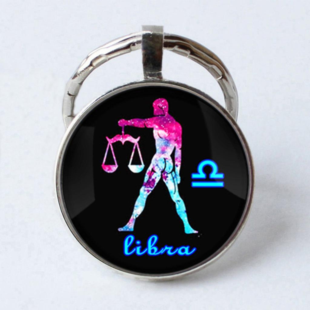 Porte-clés Zodiaques Pierre Gemme Métal