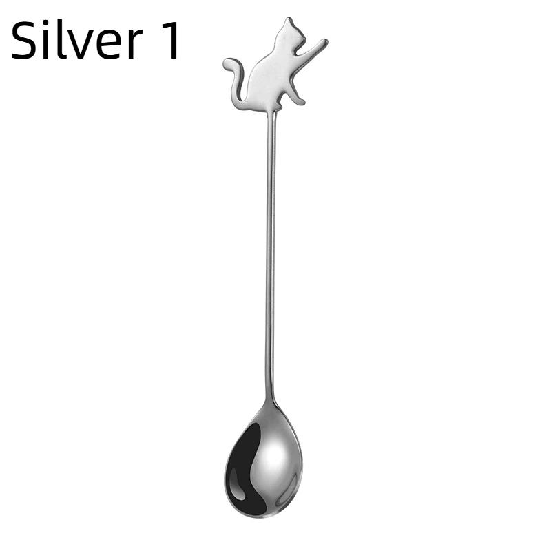 Chic and Fun Cat Shaped Spoon in 304 Stainless Steel for Dessert Delights