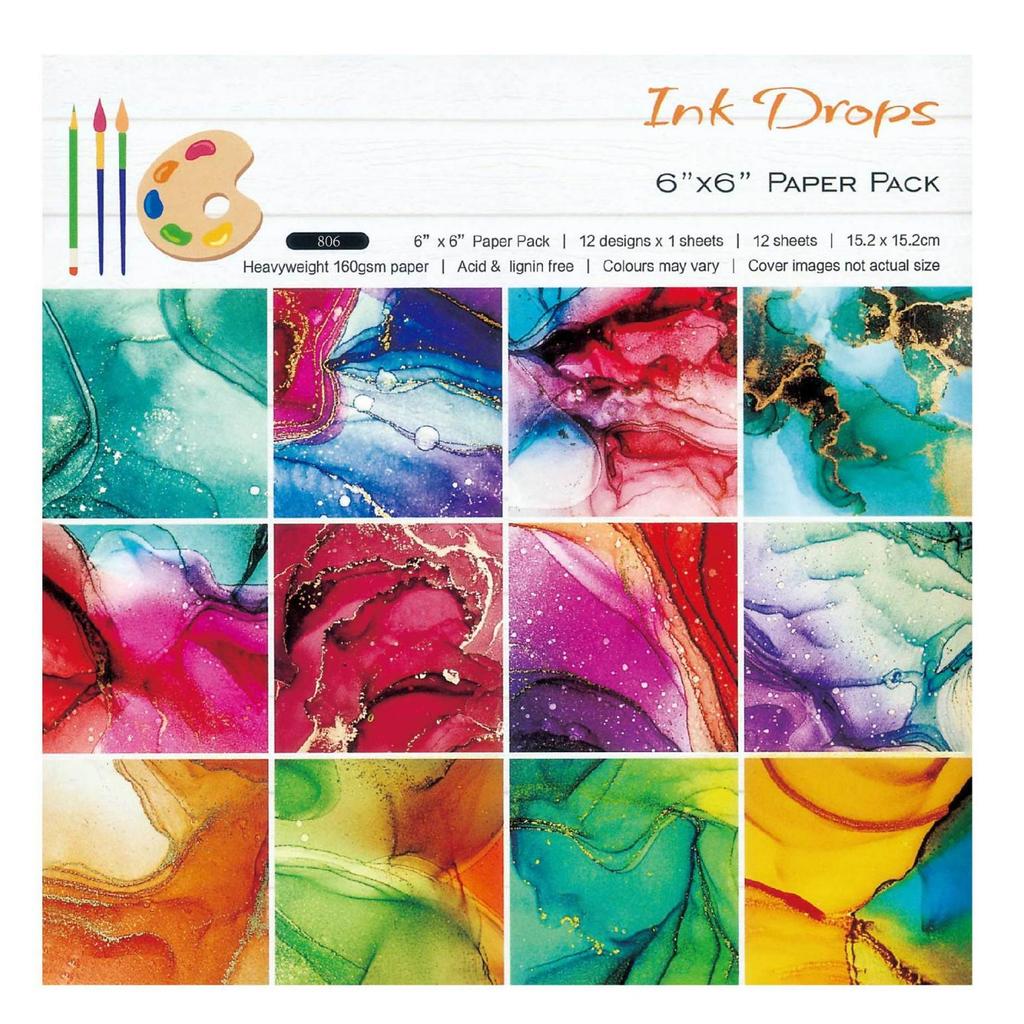 6-inch DIY Photo Album Background Paper - Single-sided, 12 Unique Designs (1 Sheet/Set)